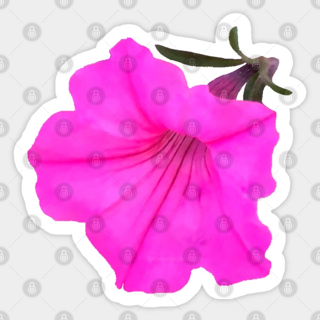 Pink Flowery Bell Sticker by wildjellybeans